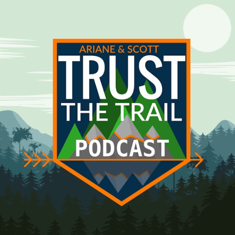 Trust the Trail Podcast logo.